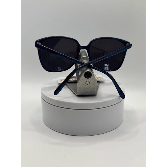 True Vintage Sunglasses | Squared Plastic Style | Blue Metallic | Grey Lens #848 - Picture 8 of 10